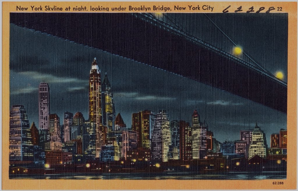 New York skyline at night